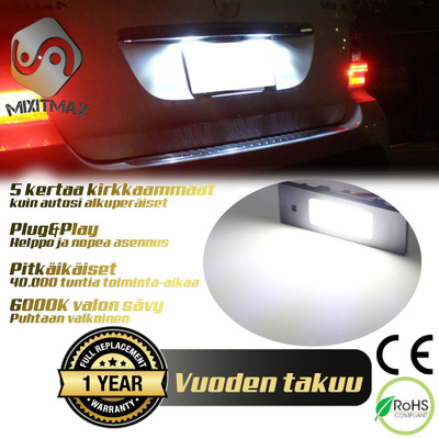 BMW LED rekisterikilven valot — kirkkaan valkoin