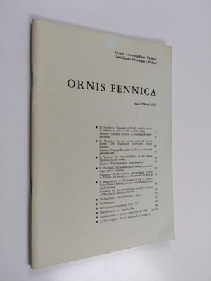 Ornis Fennica 1/1970 Vol 47