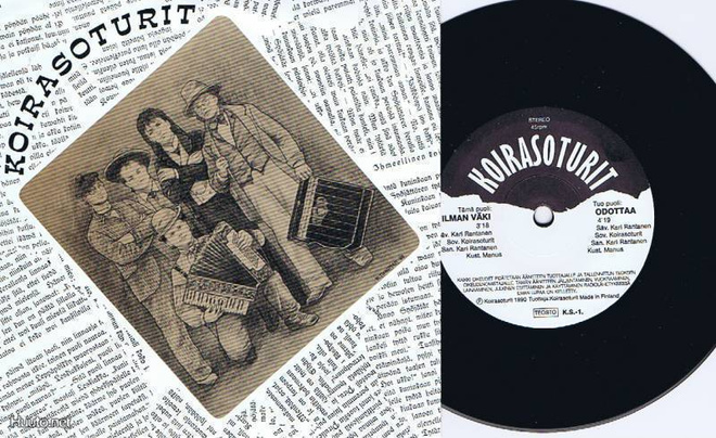 KOIRASOTURIT ilman väki / odottaa 45 -1990- ks-1 omakustanne