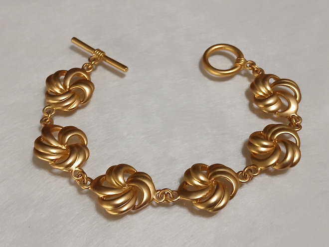 21k kullattu Kanadalainen Chunky Swirl Knots rannekoru