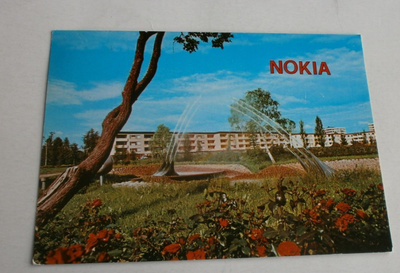 Nokia, Poutunpuiston suihkulähde ja ympäristöä, p. 1981