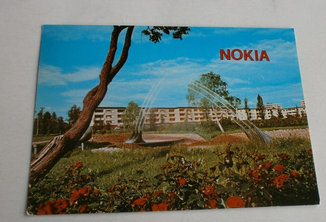 Nokia, Poutunpuiston suihkulähde ja ympäristöä, p. 1981