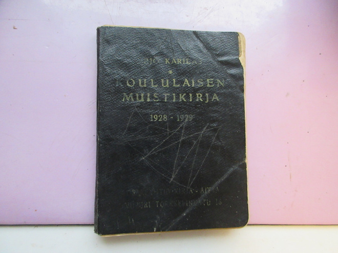 Koululaisen muistikirja 1928 - 1929