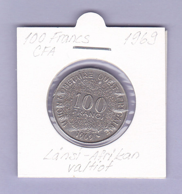 Länsi-Afrikan valtiot 100 Francs (CFA) v.1969 KM#4