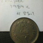 Intia 1 rupee 1989C, km#83.1 - pikkukuva 1