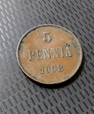 5 PENNIÄ 1908
