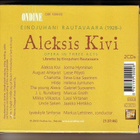 cd, Einojuhani Rautavaara: Aleksis Kivi. Opera in Three Acts - pikkukuva 2