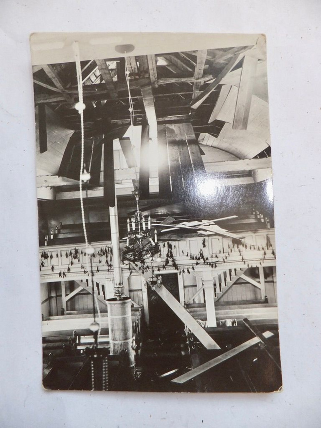 VANHA Valokuva Porvoo Kirkko CCCP Pommituksen Jälkeen 1941