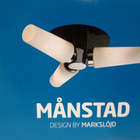 Kattovalaisin Månstad 3lmp (chr,black,bath, MarkSlöjd, uusi) - pikkukuva 3