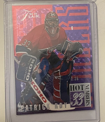 Patrick Roy 1994-95 Flair - Hot Numbers #8