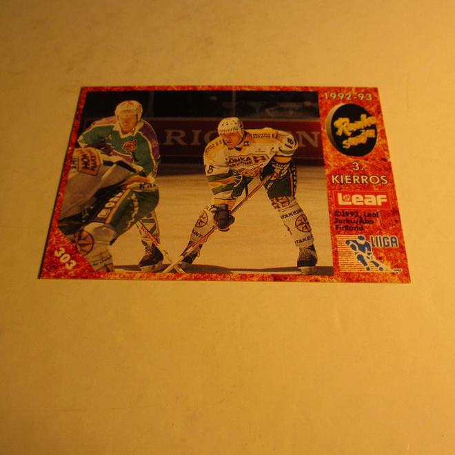 leaf lätkäkortti reipas lahti -93 runkosarja 3 kierros