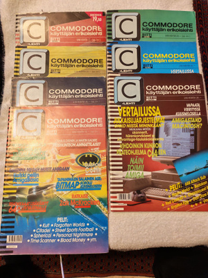 7 kpl Commodore käyttäjän erikoislehtiä