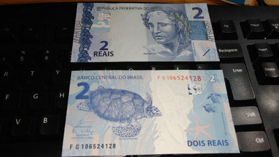 Brasilia Brazil 2 reais nd 2010 UNC