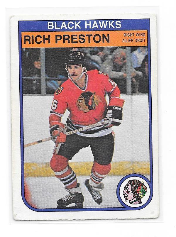 1982-83 OPC #71 Rich Preston Chicago Blackhawks