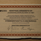 Kera Joukkovelkakirjalaina 1991,  10 000 mk - pikkukuva 1