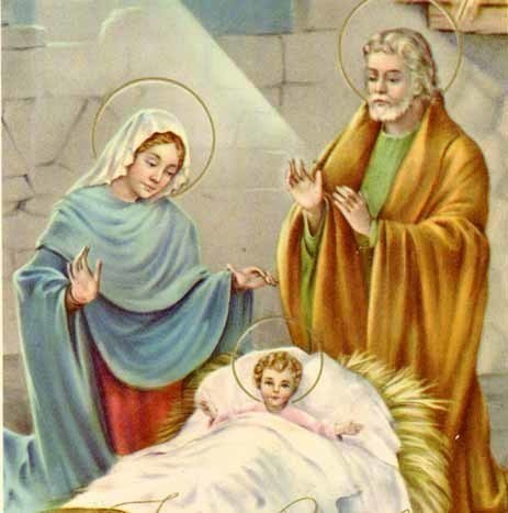 SEIMI / Maria, Joosef Jeesus-lapsi tähden valossa. 1960-l.