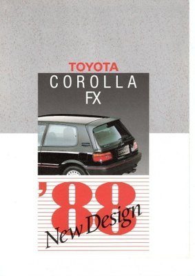 Toyota Corolla FX -esite, 1988