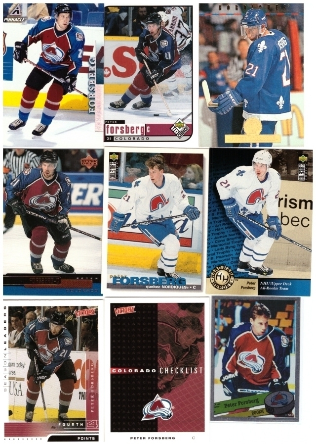 9 x PETER FORSBERG Colorado Avalance