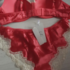 La Femme punaiset silkki Rintaliivit ja Alushousut koko 85B - pikkukuva 3