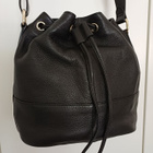 Musta bucket bag aitoa nahkaa - pikkukuva 1