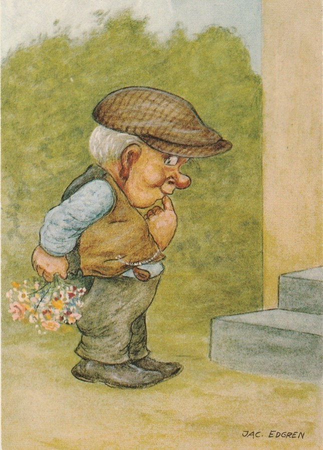 Postikortti, HUUMORIKORTTI, Taiteilija  JAC. EDGREN