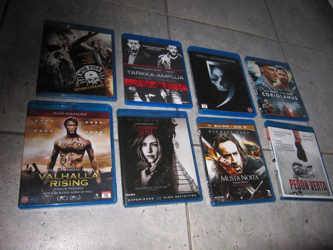 8 uudenveroista BLU-RAY elokuvaa !!