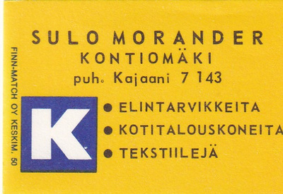 Kajaani, Kontiomäki, Sulo Morander   b584