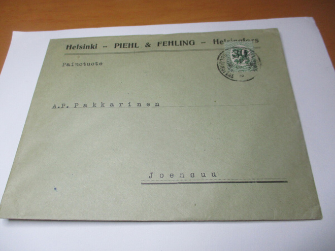 1923 Hki Piehl & Fehling painotuote