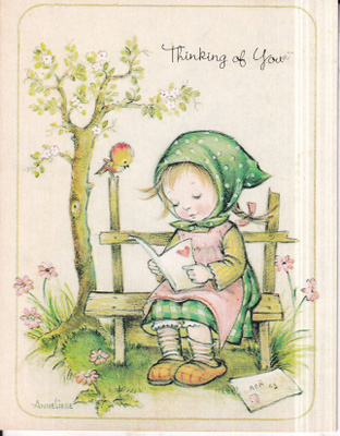Anne Liese. Tyttö lukee. Thinking of You. e260