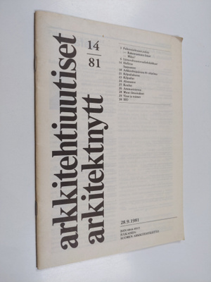 Arkkitehtiuutiset 14/1981