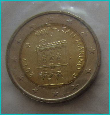 San Marino 2 euron kolikko vuodelta 2012