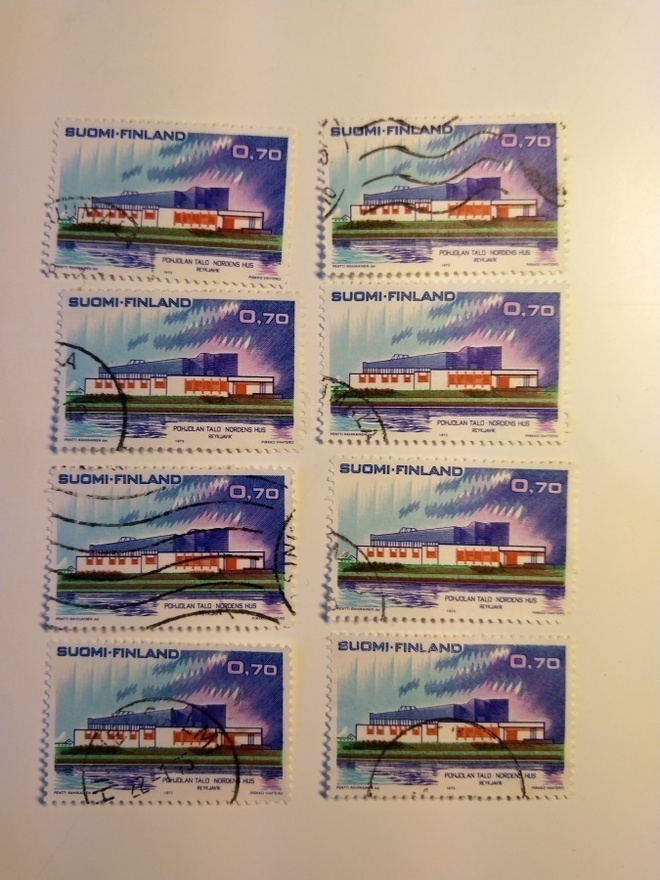 Postimerkki Pohjolan talo Reykjavik 1973