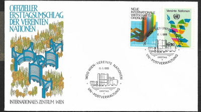 YK Wien - Uusi talousjärjestys / lintu FDC  (Mic. 7- 8)