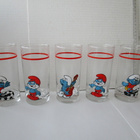 Vintage Peyo Smurffi juomalasit, 5 kpl - pikkukuva 1