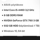 Asus pöytäkone Intel i5 GTX 760 - pikkukuva 3
