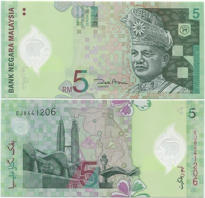 Malesia 5 Ringgit v.2004 (P-47) UNC Polymer