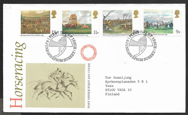 Englanti -  200. Derby 1979 FDC (Mic.793-796)