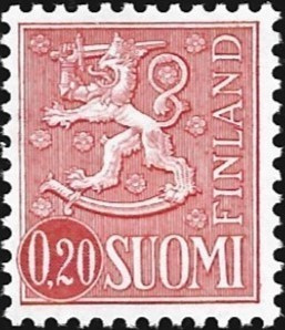 1963 M-63 Leijona 0,20 pun type I paper xHa 3 ** LaPe 557 I