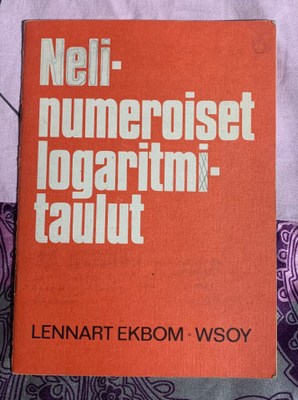 Nelinumeroiset logaritmitaulut (Lennart Ekbom, WSOY)