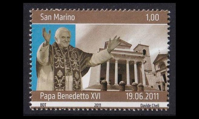 San Marino 2492 ** Paavi Benedictus XVI vierailu (2011)