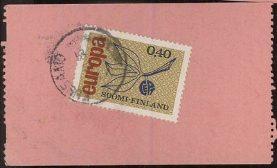 1965 Eurooppa postiautoaseman tavaransäilytyslipuke
