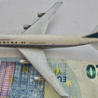 VANHA Pienoismalli Lentokone Boeing 747 Sabena Metalli Saksa - pikkukuva 1