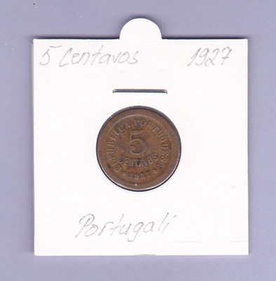 Portugali 5 Centavos v.1927 KM#572
