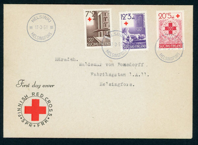 FDC 1951 Punainen Risti  ( PR )