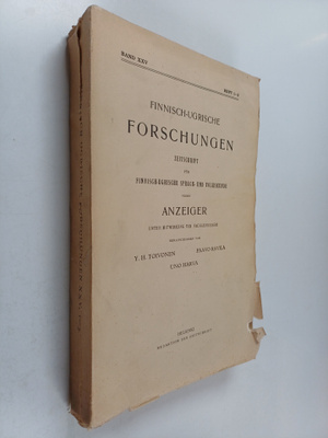 Paavo Ravila ym. : Finnisch-Ugrische forschungen zeitschr...