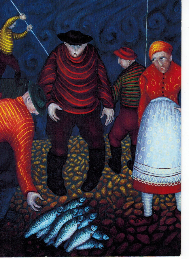 Postikortti - Lea Kauppi "Kalanjako"