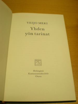 Veijo Meri: Yhden yön tarinat