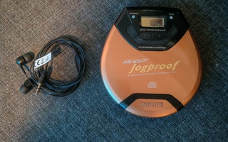 Philips kannettava cd-soitin ja kuulokkeet. Lähtö 0e!!
