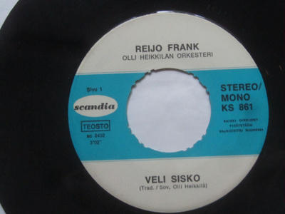 Reijo Frank: Veli Sisko 7" single 1969