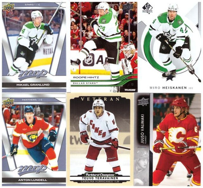 6 x Suomi NHL: Pelaajat mm. GRANLUND, HINTZ, LUNDELL....